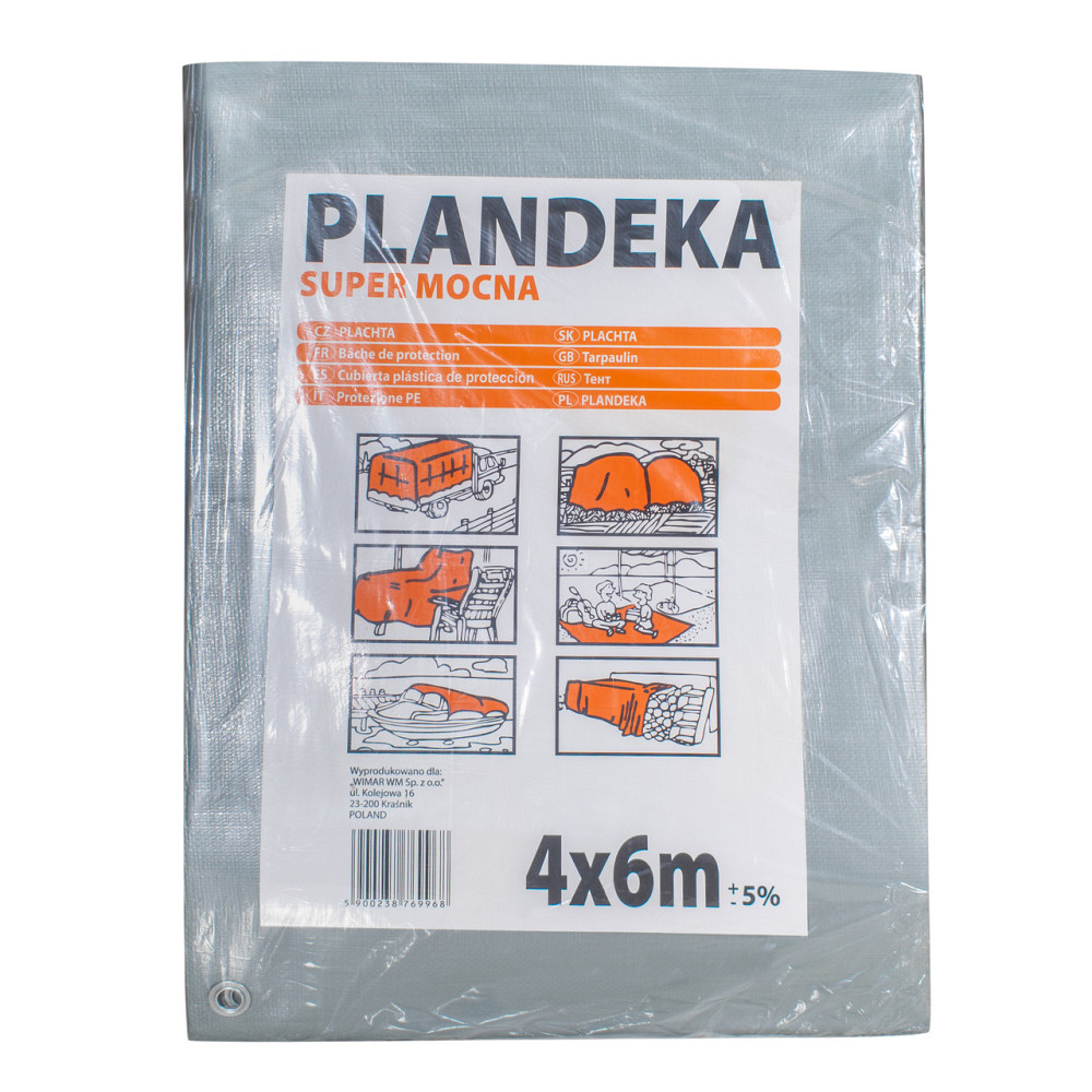 Тент 160 г/м2 4 х 6 м поліпропіленовий "PLANDEKA" від дощу та снігу Дніпро - фото 1