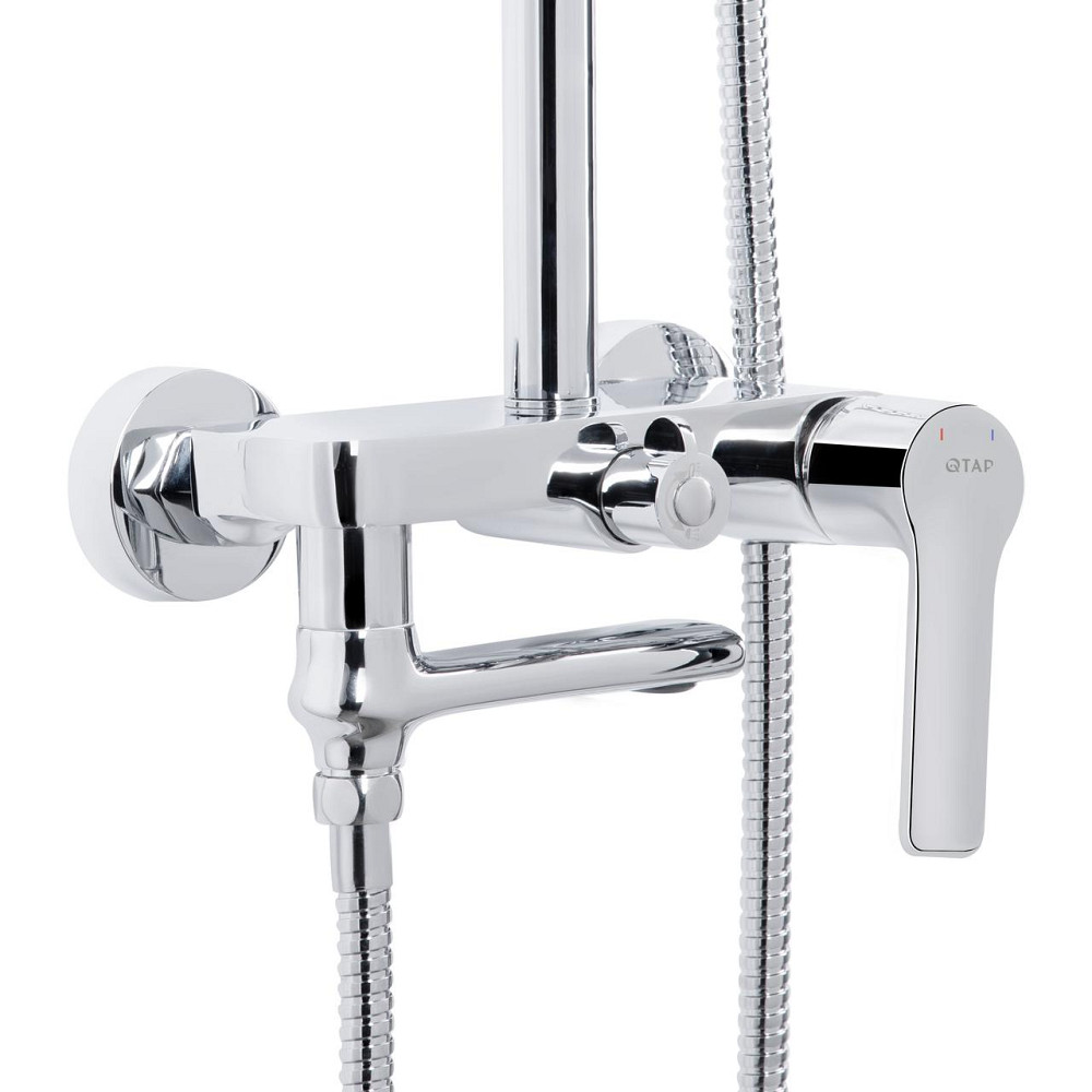 Душова система універсальна Qtap Taurus на три споживачі (з виливом) QTTAU111CRM45665 Chrome Київ - фото 4