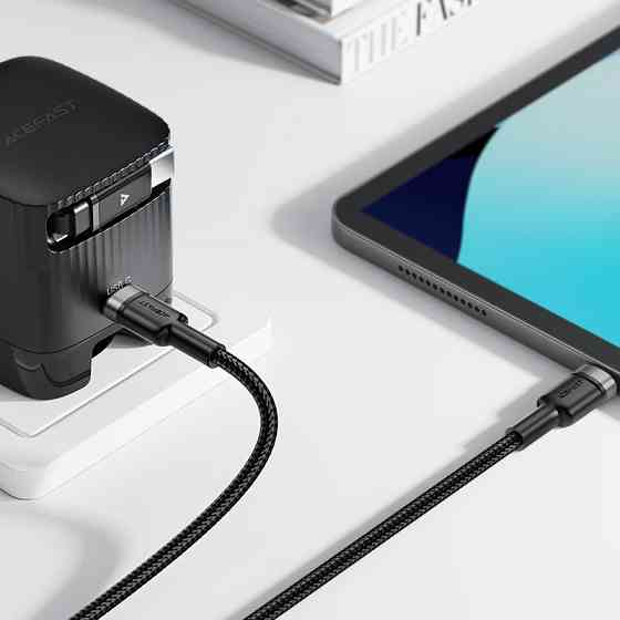 Кабель USB 2.0 Type-C M-M, 1.2 м, 60W aluminum alloy Black, C22-03 Acefast Вінниця