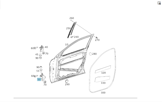 Mercedes-Benz  A2927200437 Петля дверей знизу праворуч GLE Coupe C292 Одеса