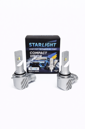 Комплект светодиодных ламп StarLight Compact Vision HB4 (9006) P22d 6000K 12/24V (пассивное охлаждение) Харьков