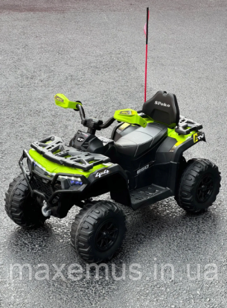 Электроквадроцикл детский аккумуляторный SP 9 1 8 мощный электроквадроцикл для ребенка до 30 кг зеленый Мостиска