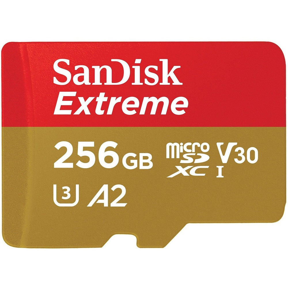 Карта пам'яті microSDXC (UHS-1 U3) SanDisk Extreme A2 256Gb class 10 V30 (R190MB/s,W130MB/s) (adapter SD) Київ - фото 1