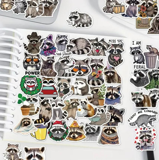 Набор виниловых водонепроницаемых наклеек с энотами (50 шт.) Киев - изображение 5