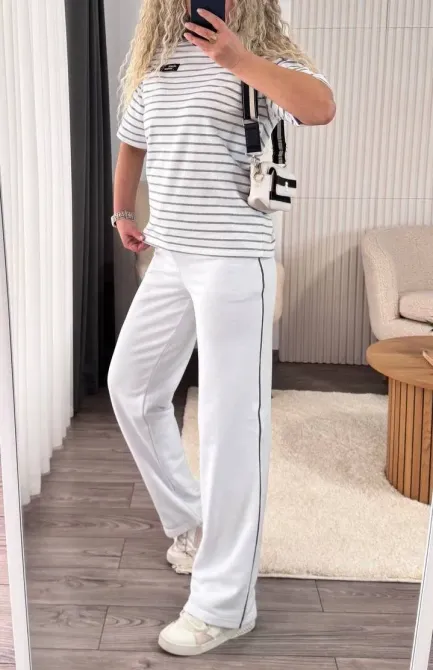 Женский хлопковый комплект (футболка + брюки) повседневная комфортная базовая одежда Одесса - изображение 19