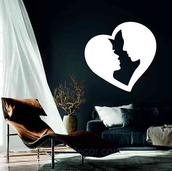 Декоративное настенное Панно «Влюбленные», Декор на стену 50*50 см, Белый Киев