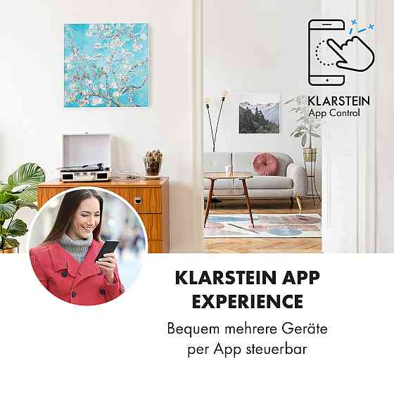 Розумний інфрачервоний нагрівач Wonderwall Air Art 60x60 см, 350 Вт, настінне встановлення, керування через Рівне