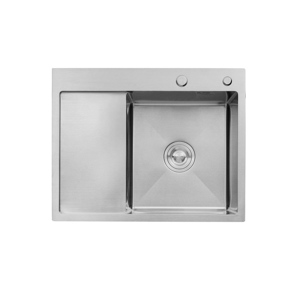Кухонна мийка з нержавіючої сталі Kroner KRP Gebürstet - 6350RHM (3/1 мм) Київ - фото 1