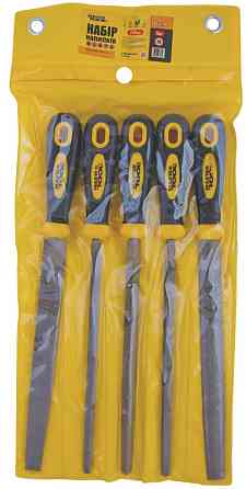 Напилки по металу MASTERTOOL 200 мм набір 5 шт плоский/круглий/тригранний/напівкруглий/квадратний 06-0250 Коломыя