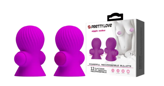 Вибростимуляторы для сосков PRETTY LOVE - Nipple Sucker фиолетовый Sex Aura Киев