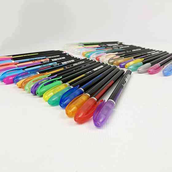 Набор из гелевых цветных ручек 48 штук Gel Pens 1 мм для рисования Каменец-Подольский