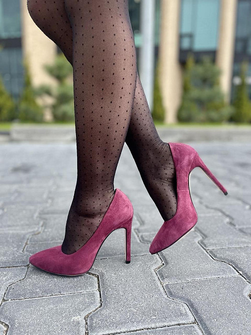 Nivelle Туфлі жіночі NIVELLE бордові замша натуральна каблук 11см 37р. (1740/10502-10512) Коломыя - изображение 8