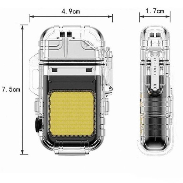 Зажигалка спиральная водонепроницаемая электронная с LED фонариком и зарядкой от USB MJ-48 Львов - изображение 11