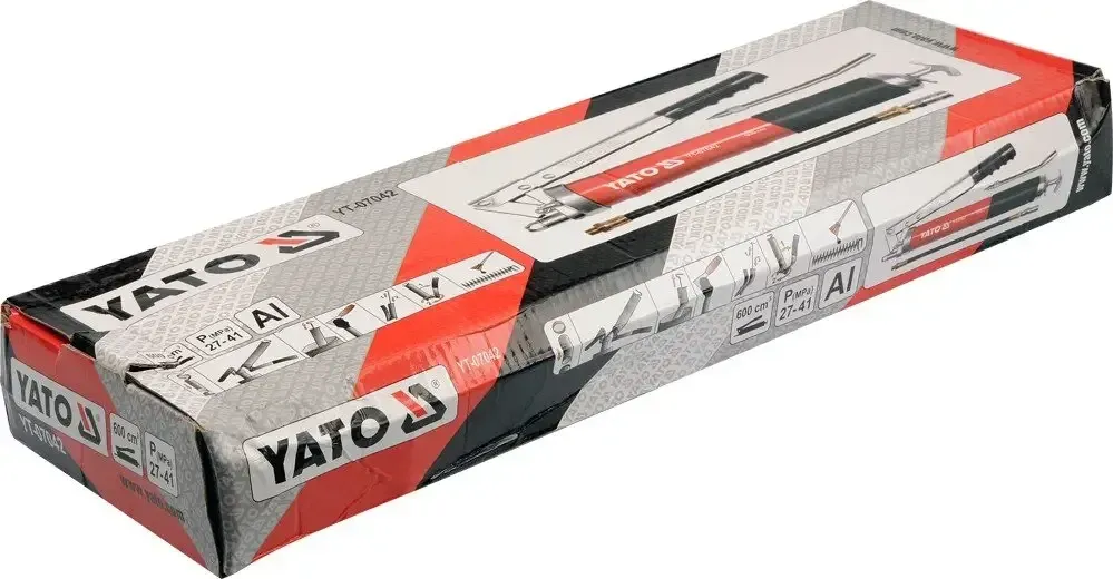 Шприц YATOYT-07042 смазочный жесткий с аппликатором. Коломыя - изображение 1