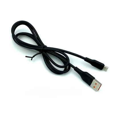 Дата кабель USB 2.0 AM to Micro 5P 1.0m 2.4A silicone black Denmen (DM-D01V-BK) Вінниця - фото 4