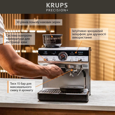 Рожковая кофеварка эспрессо Krups XP804T10 Вінниця - фото 9