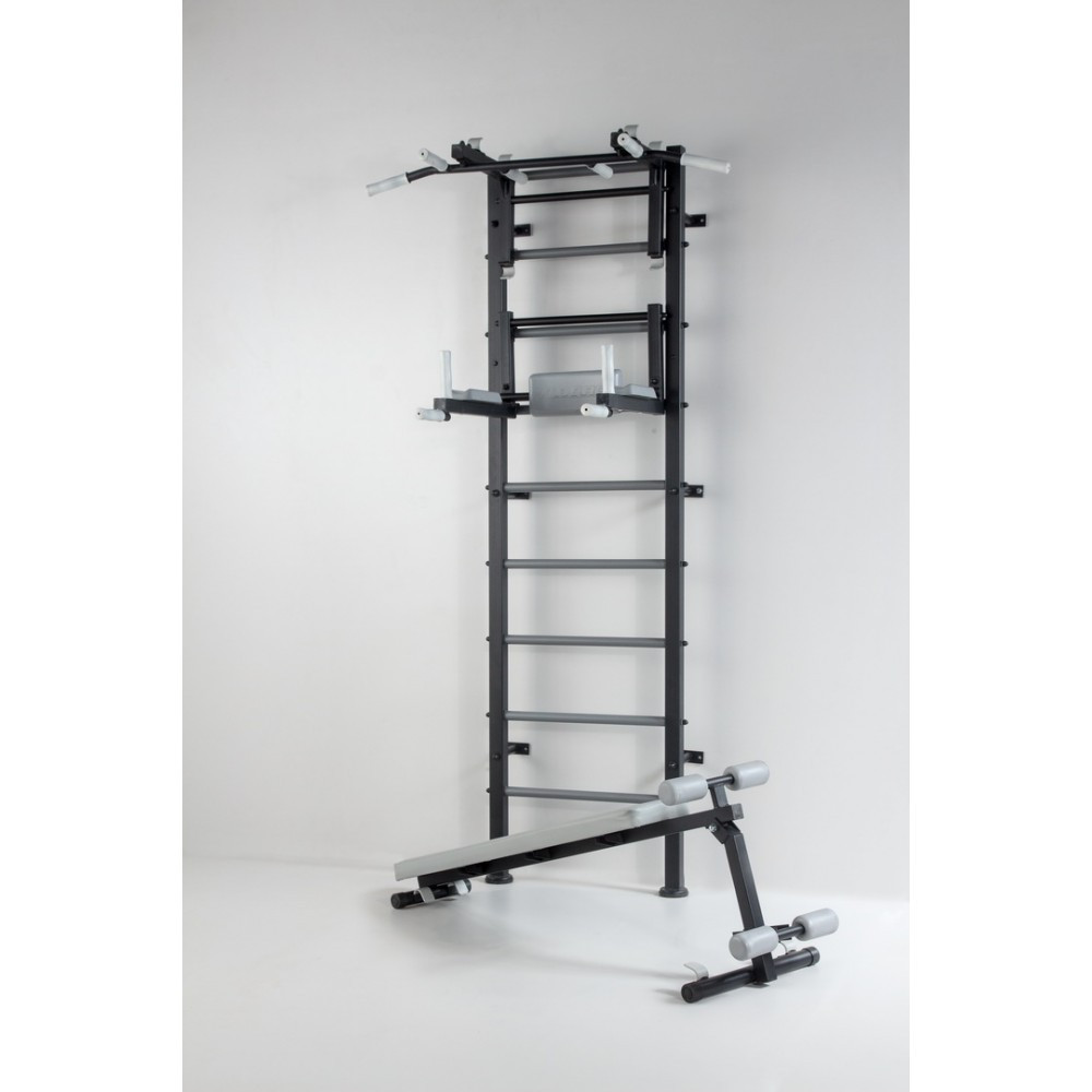 Шведская стенка детская спортивная металлическая в квартиру со сьемным турником брусья лавка гимнастическая Каменское - изображение 4