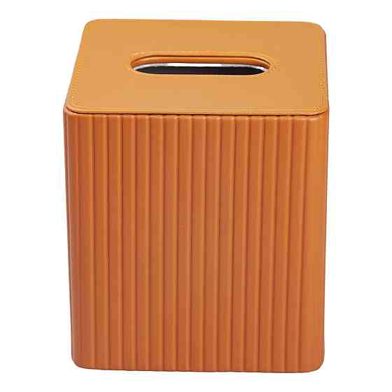 Yiwu Серветниця з еко шкіри 13х13х14.5 см для кафе і ресторанів на стіл Коричнева HP-3-201BR Коломыя