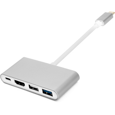Перехідник Type-C (M) to 4*USB 2.0/3.0, HDMI, Type-C (F) PowerPlant (CA911707) Вінниця - фото 1