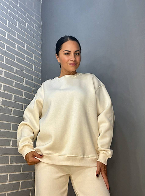 Костюм жіночий Pepper mint 24-13-14 простий брюки джоггери на резинці та світшот оверсайз утеплений  Одеса - фото 9