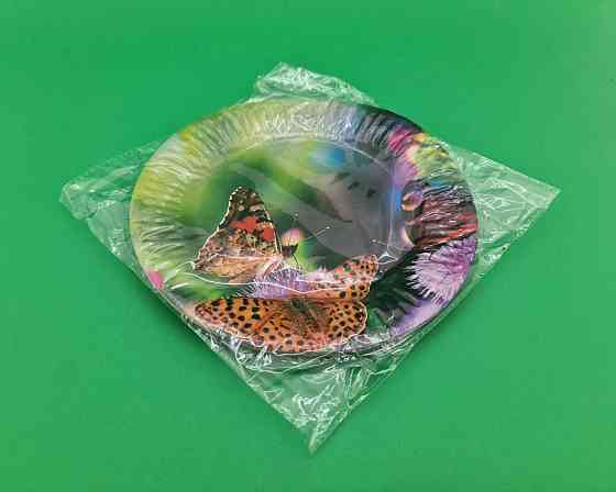 Бумажная тарелка с рисунком  18см