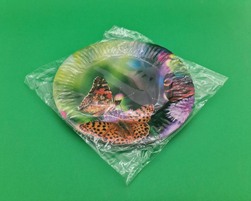 Паперова тарілка з малюнком 18 см "No 26"Метелики" 10 шт (1 пачка) Харків - фото 3