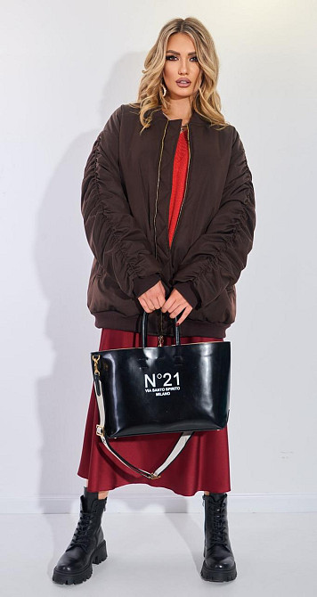 Об'ємний утеплений бомбер (42) Київ - фото 7