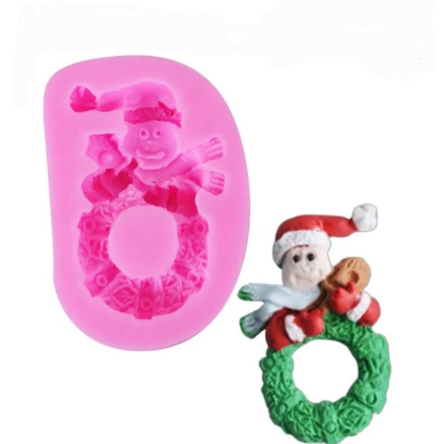 Новогодний молд 55 на 75 мм розовый Киев - изображение 1