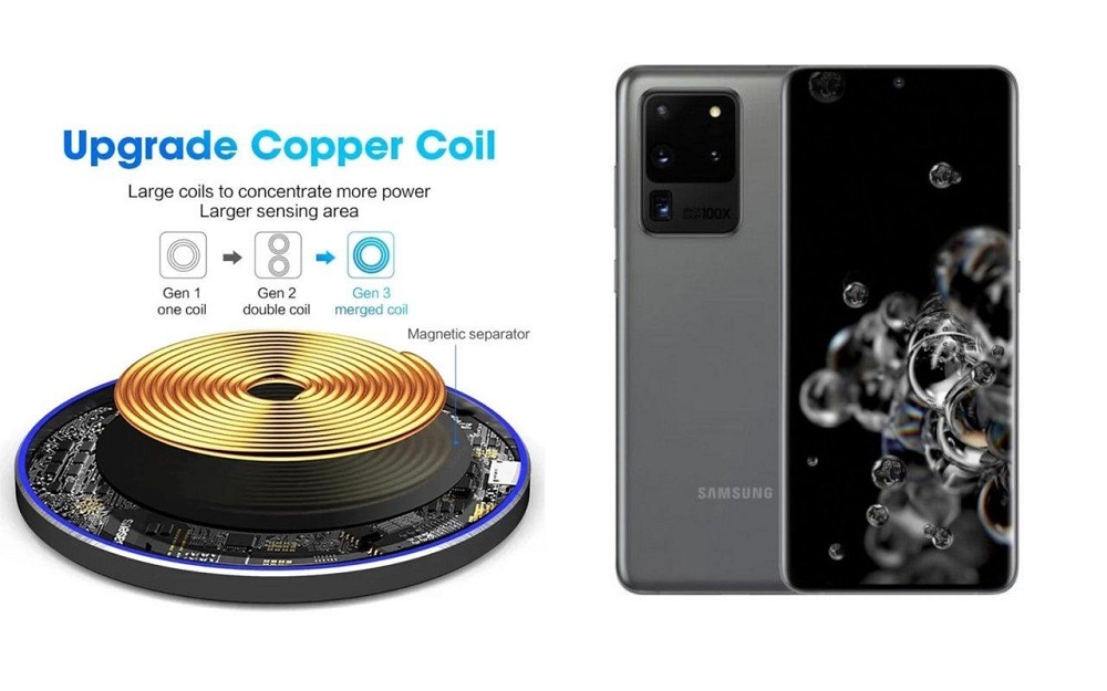 Беспроводное зарядное устройство Copper до 30W для Nothing Phone (3), USB-C, LED Киев - изображение 2