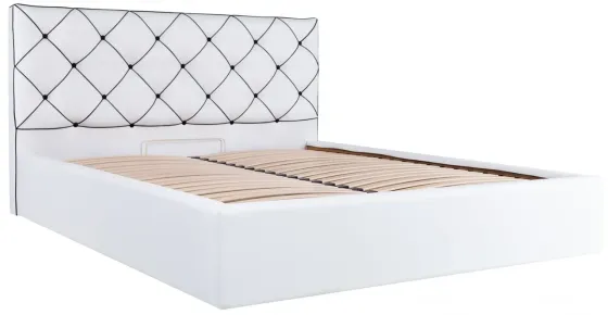 Кровать Двуспальная Melissa VIP 160 х 190 см Fly 2200 С дополнительной металлической цельносварной рамой Белый Киев