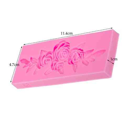 Молд силиконовый Розы 114 на 47 мм розовый Киев