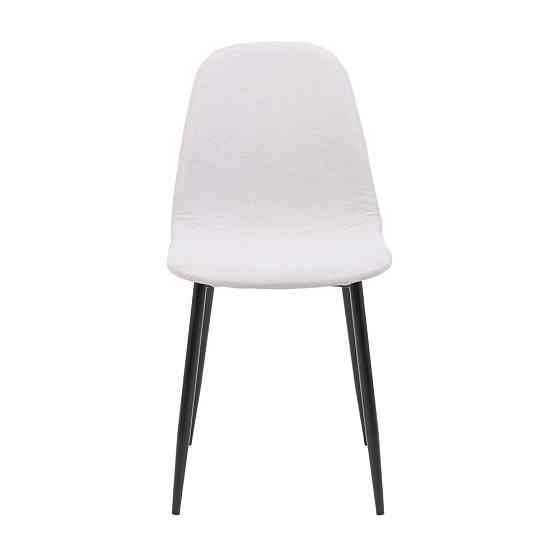 Стілець крісло м'який MacaoDesign U Magic Beige чорні ніжки Білий Київ