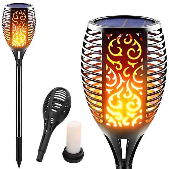 Ліхтар садовий на сонячній батареї 52см,Solar flame SBR Київ