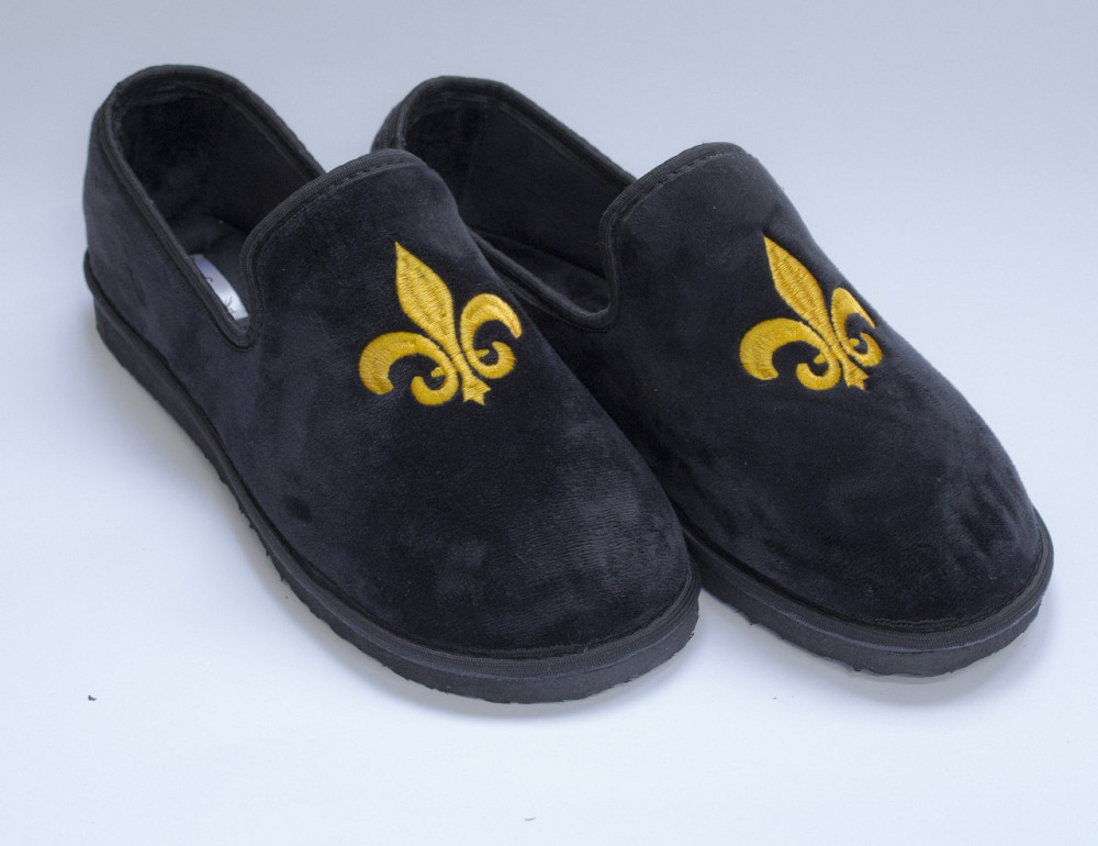 Тапки мужские с задником, домашние туфли, черные мужские тапки, велюровые, золотая лилия. Одесса - изображение 13