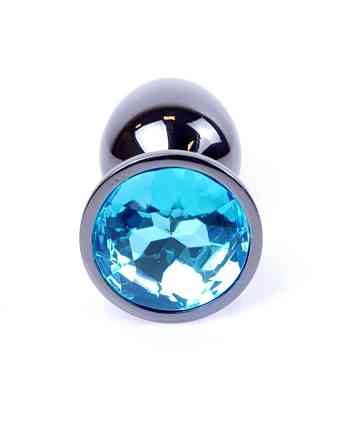 Анальна пробка - Jewellery Dark Silver PLUG- Light Blue Sex Aura Київ