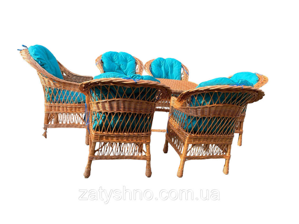 Меблі плетені 6 крісел і стіл Київ - фото 2