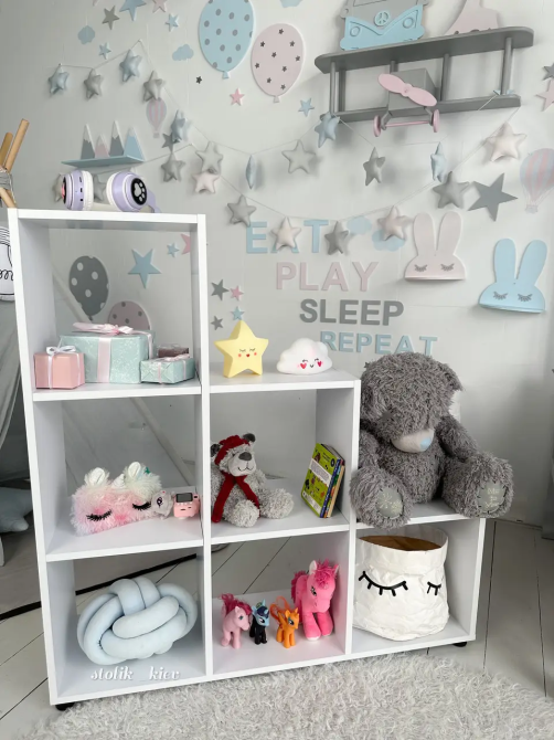 Детский стеллаж Пирамидка полка для книг и игрушек (Белый) Винница - изображение 3