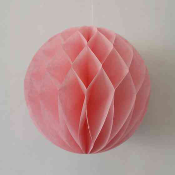 Шар сота из бумаги 20 см розовый Киев