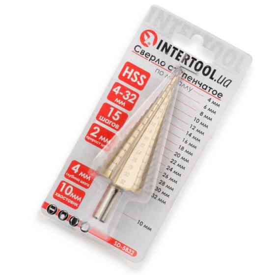 Свердло ступінчасте 4-32 мм, сталь HSS Мукачево