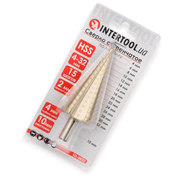 Сверло ступенчатое 4-32 мм, сталь HSS Мукачево - изображение 2