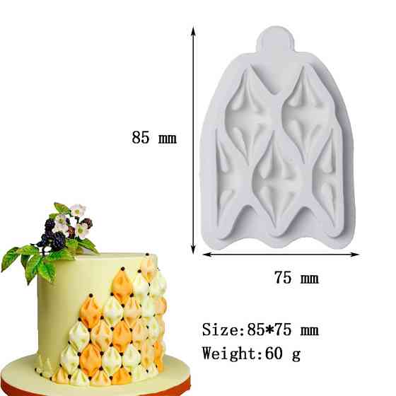 Форма силиконовая фигурная 75 на 85 мм серый Киев