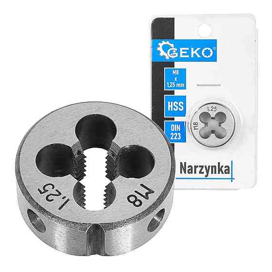 Плашка ручна "GeKo" HSS, DIN223,  M3 х 0,5 8, 1.25 Стрий