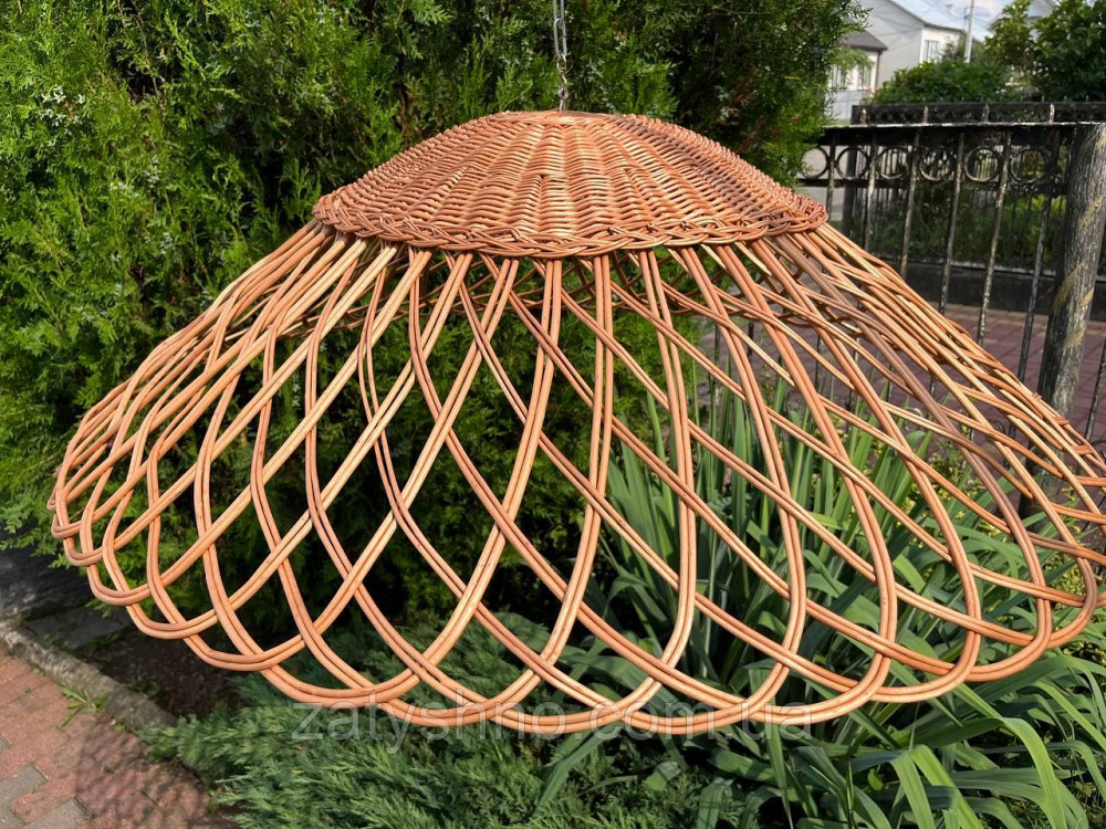 Люстра плетена кругла велика з лози Київ - фото 2