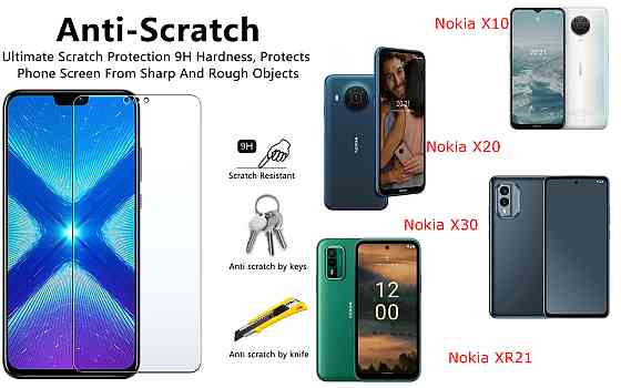 Защитное стекло NeoGlass для Nokia X10, Nokia X20, Nokia X30, Nokia XR21 – ультрапрозрачное и устойчивое Киев