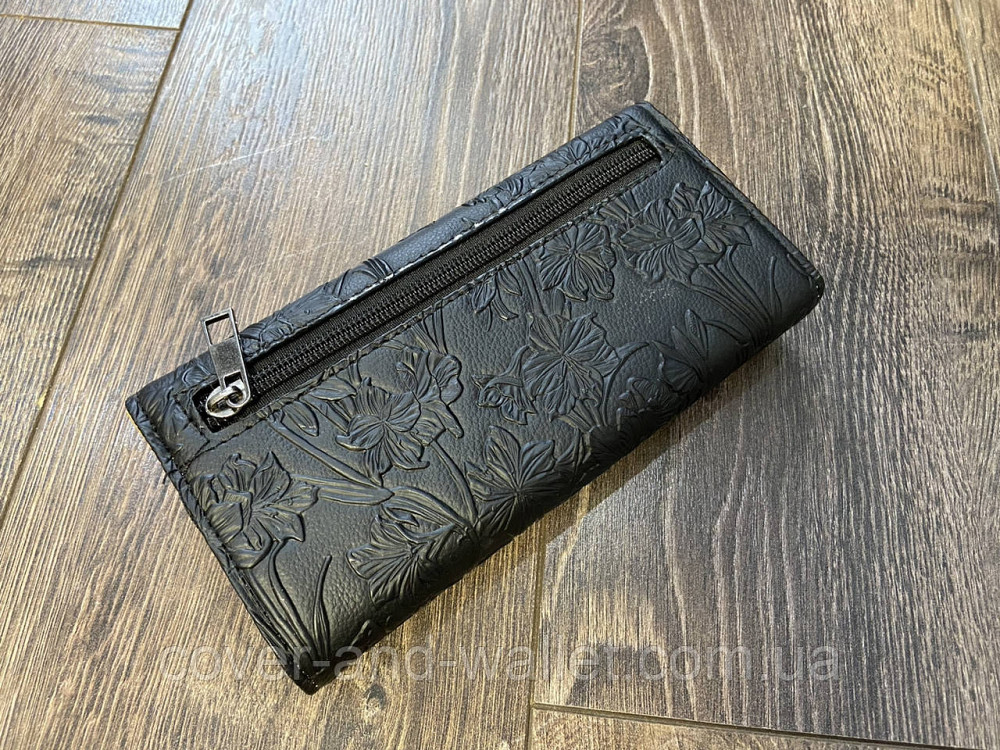 Недорогий жіночий гаманець на магнітній застібці чорного кольору Kivi Київ - фото 8