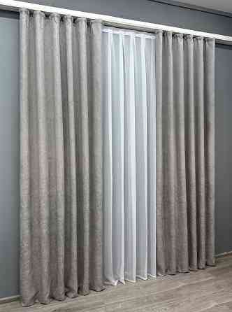 Комплект штор VR-Textil Жаккард Viva Marmo № 1796ш Светло-серый 150х290 см 2 шт (33-0751) Киев