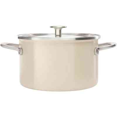 Кастрюля KitchenAid Steel Core 20 см 3,7 л мигдалевий крем (CC003266-001) Винница