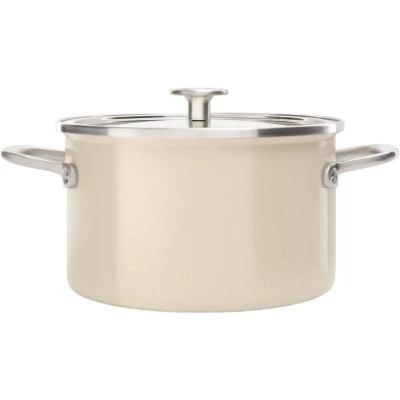 Каструля KitchenAid Steel Core 20 см 3,7 л мигдалевий крем (CC003266-001) Вінниця - фото 2