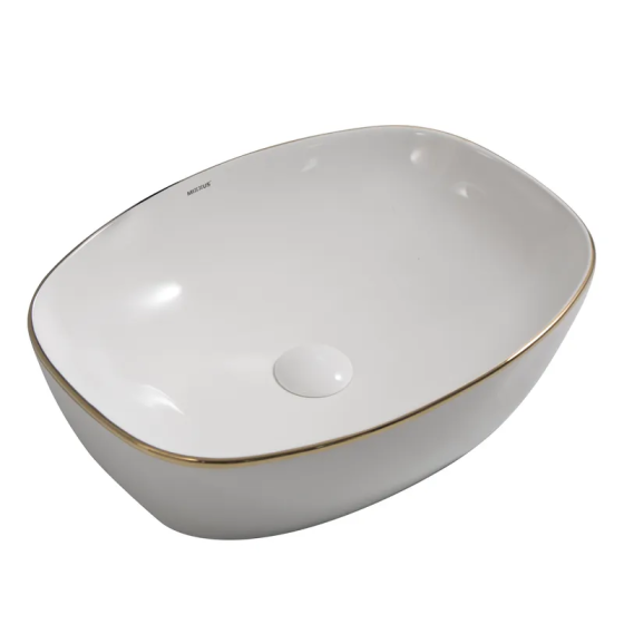 Раковина накладна Mixxus Premium DIVERSE-0109 EDGE GOLD 500х380х140mm   ( MP6548 ) 29994 Харків
