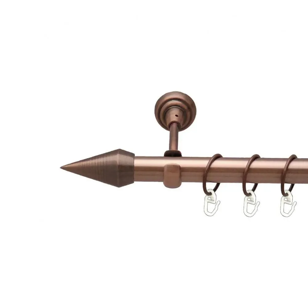 Карниз Orvit Конео металевий однорядний відкритий гладка труба кільце металеве Мідь 25 мм 140 см (00-00012454) Львів - фото 1